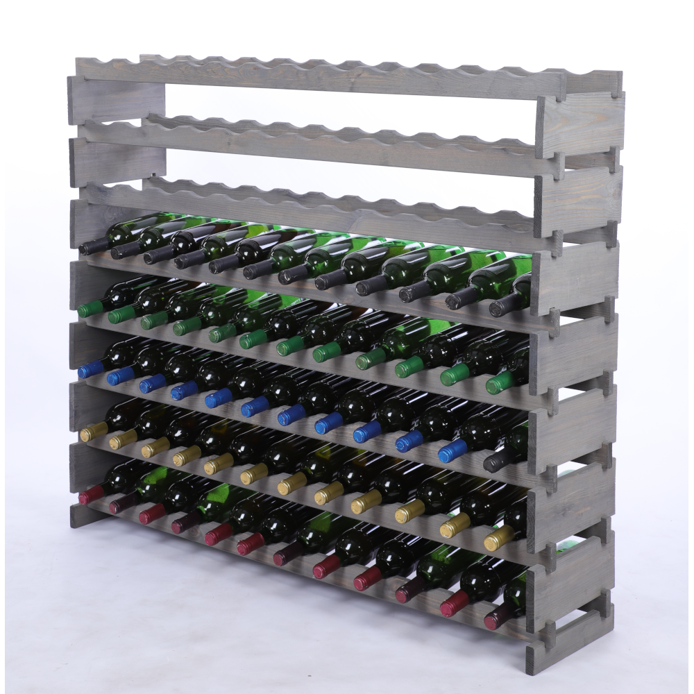 Stojak na wino regał modułowy na butelki 8x12 but SZEROKI BEZ NARZĘDZI