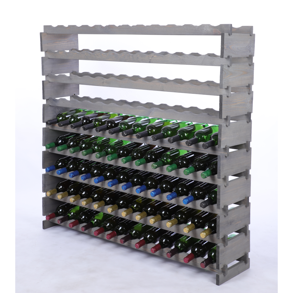 Stojak na wino regał modułowy na butelki 9x12 but SZEROKI BEZ NARZĘDZI