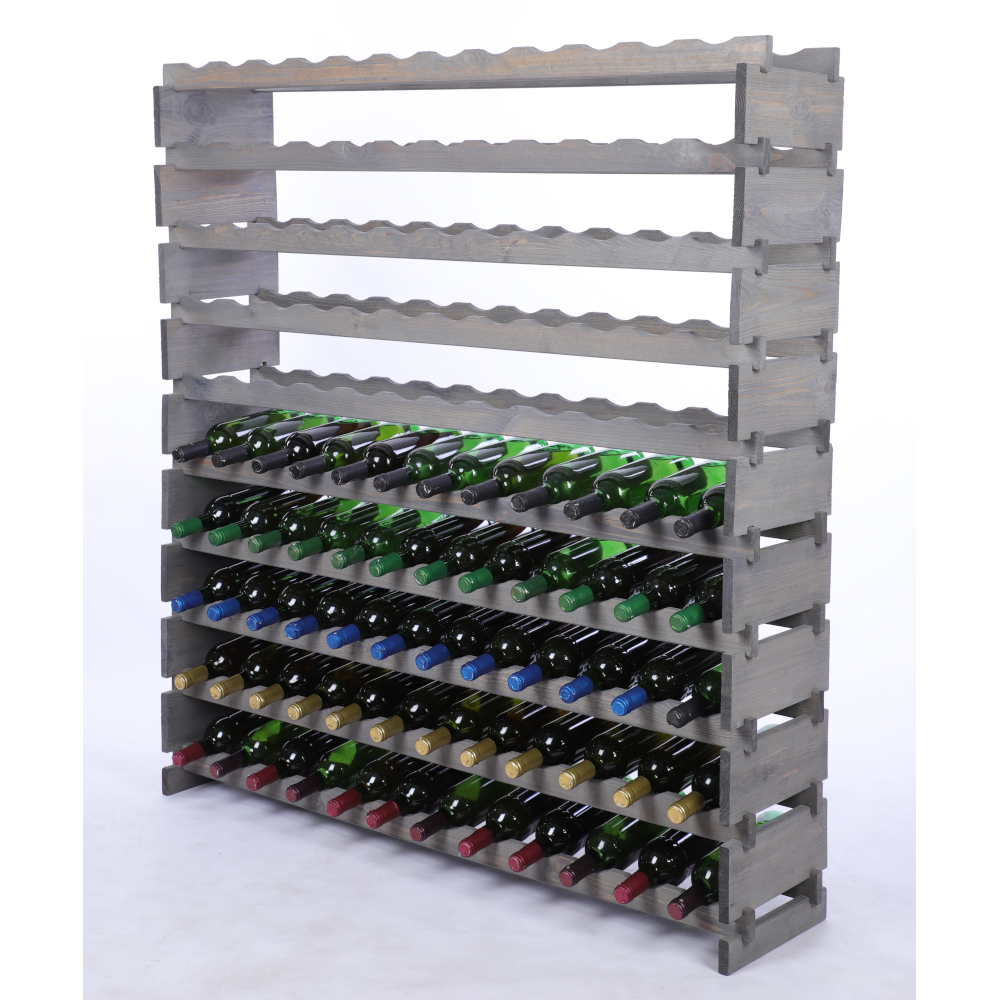 Stojak na wino regał modułowy na butelki 10x12 but DUŻY MONTAŻ BEZ NARZĘDZI