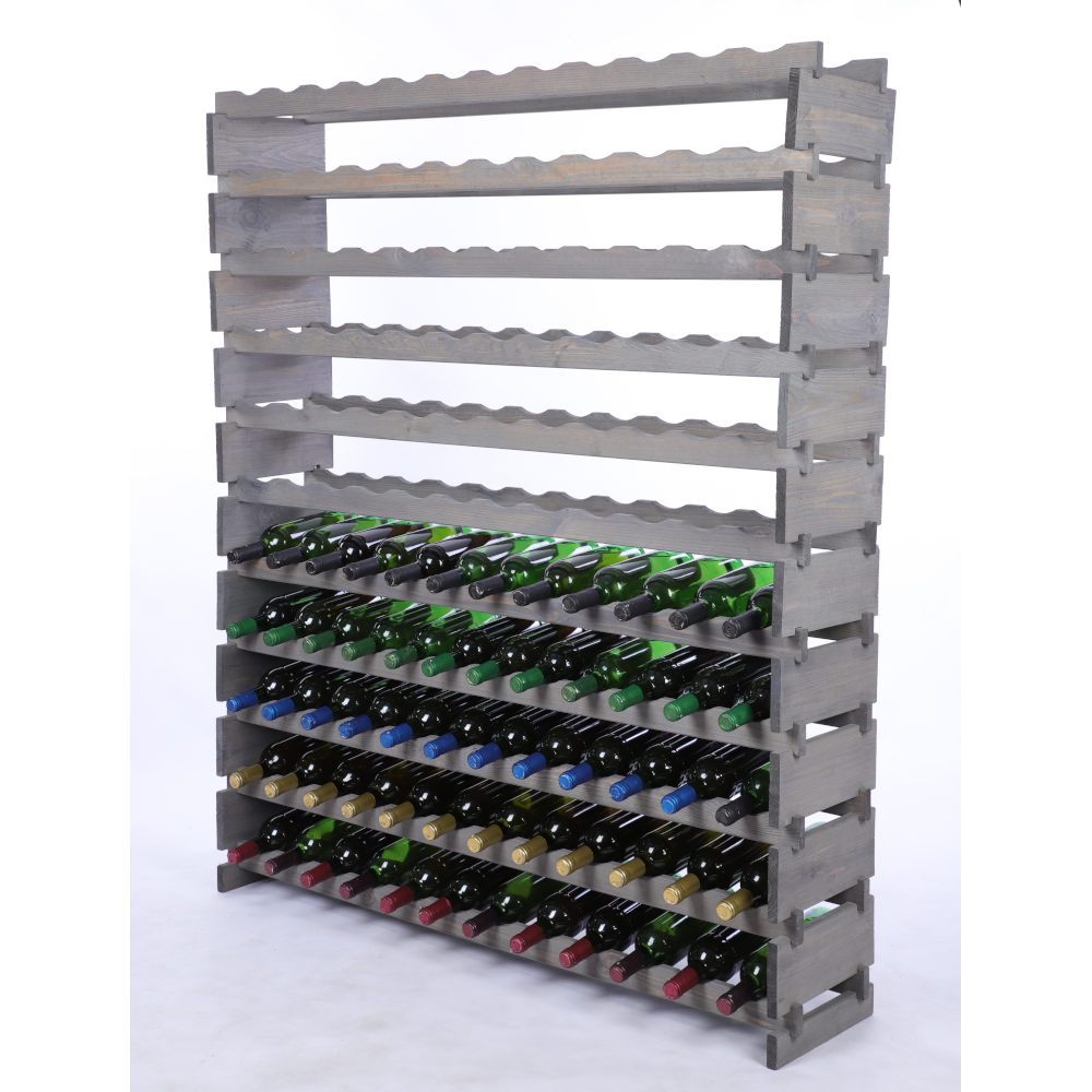 Stojak na wino regał modułowy na butelki 11x12 but DUŻY MONTAŻ BEZ NARZĘDZI