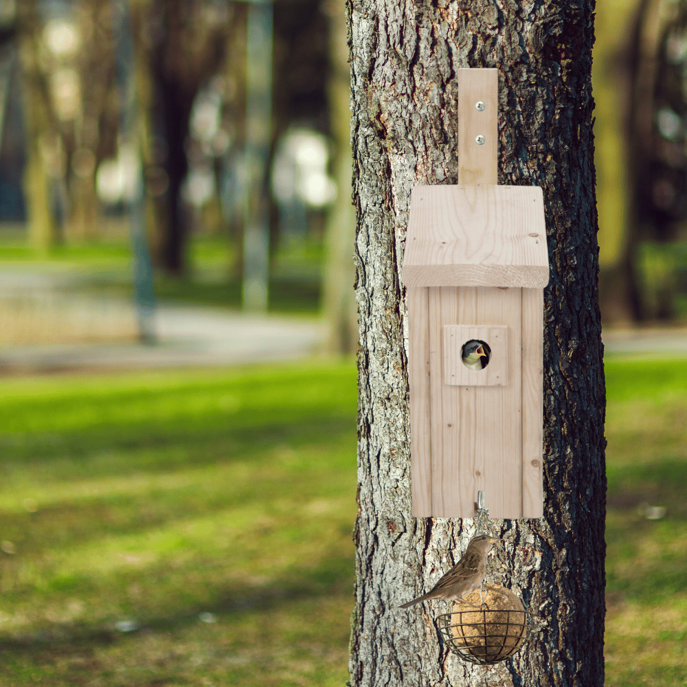 Budka lęgowa dla ptaków domek domki budki hotel SIKORKA wlot 2,8 cm ECO