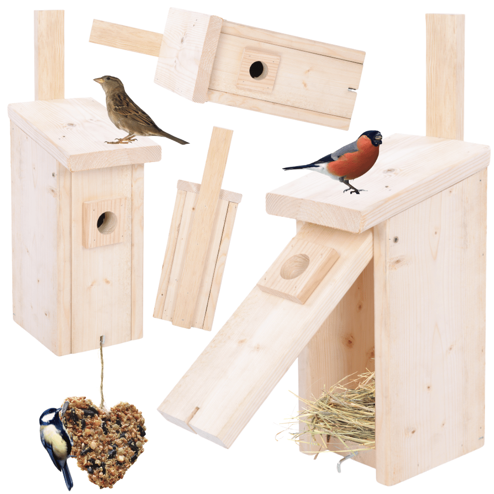 Budka lęgowa dla ptaków domek domki hotel MAZUREK MUCHOŁÓWKA wlot 3,2 cm