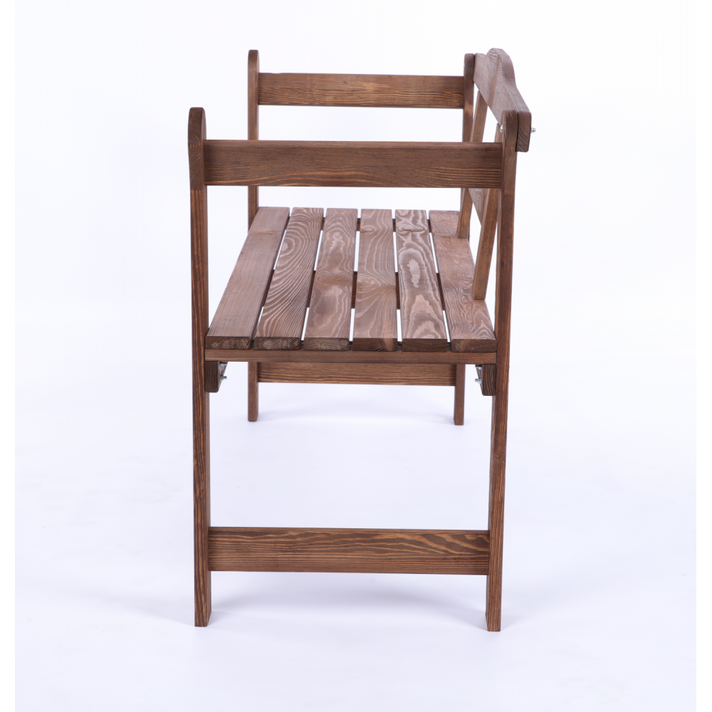 Ławka ogrodowa drewniana z pokrowcem CZARNYM dwuosobowa SOLIDNA EKO