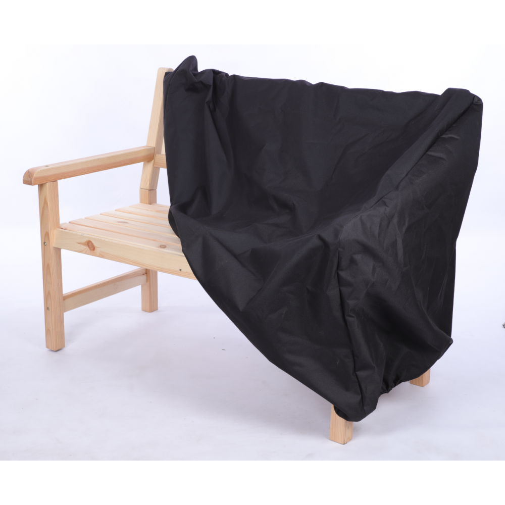 Pokrowiec ochronny na ławeczkę ławkę CZARNY WODOODPORNY z gumką 90x154x70