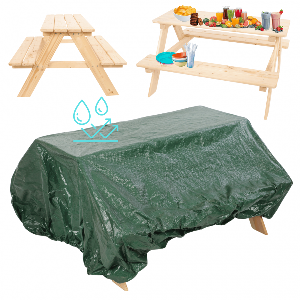 Pokrowiec ochronny na stół piknikowy skrzynię stolik WODOODPORNY  z gumką