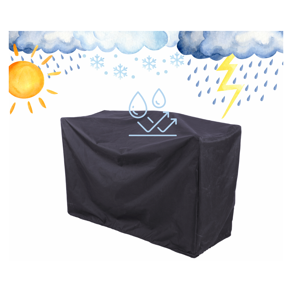 Pokrowiec ochronny na ławeczkę ławkę CZARNY WODOODPORNY  z gumką