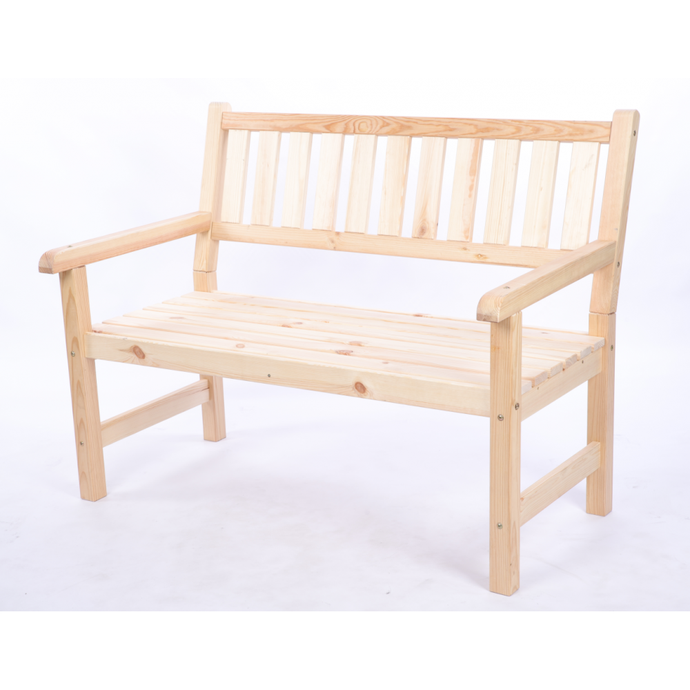 Ławka ogrodowa drewniana z oparciem podłokietniki dwuosobowa EKO DREWNO