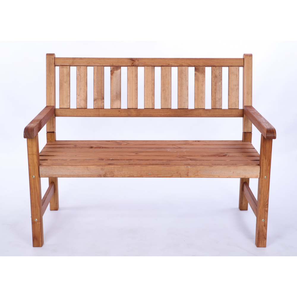 Ławka ogrodowa drewniana z oparciem podłokietniki dwuosobowa EKO DREWNO