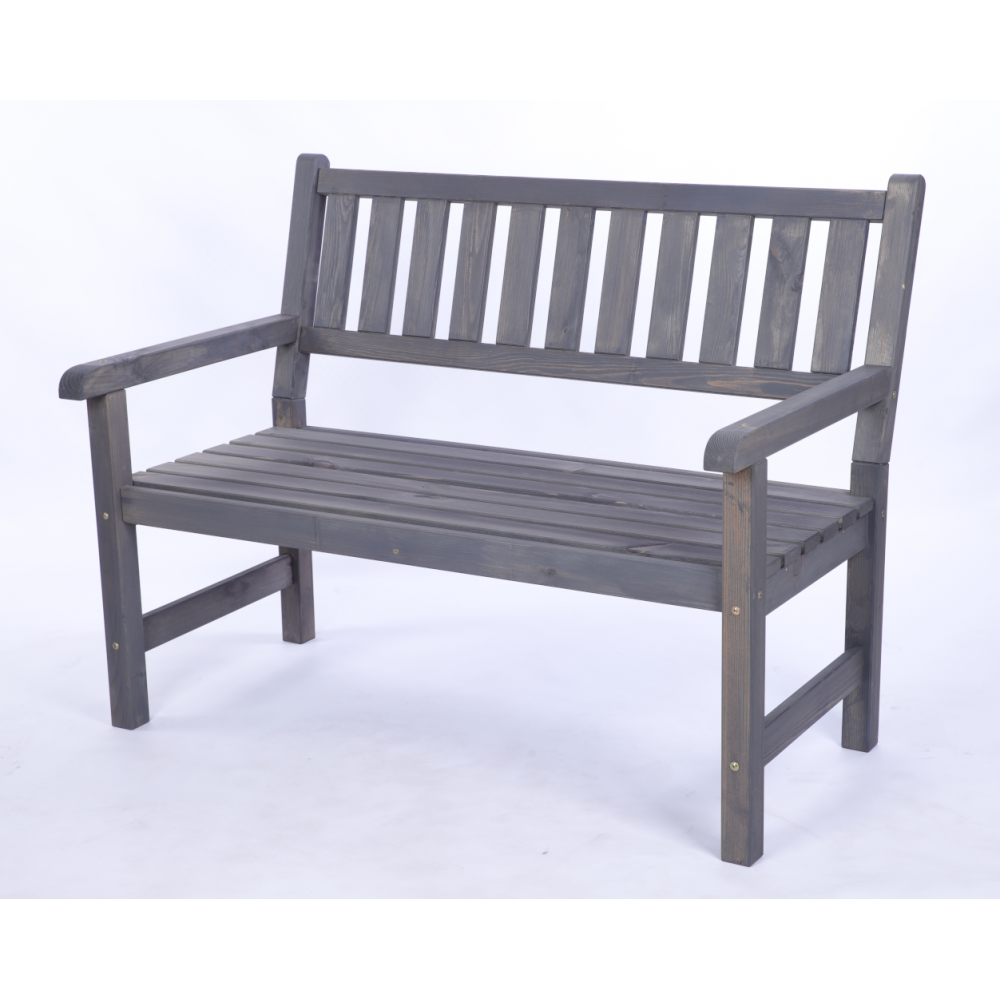 Ławka ogrodowa drewniana z oparciem podłokietniki dwuosobowa EKO DREWNO