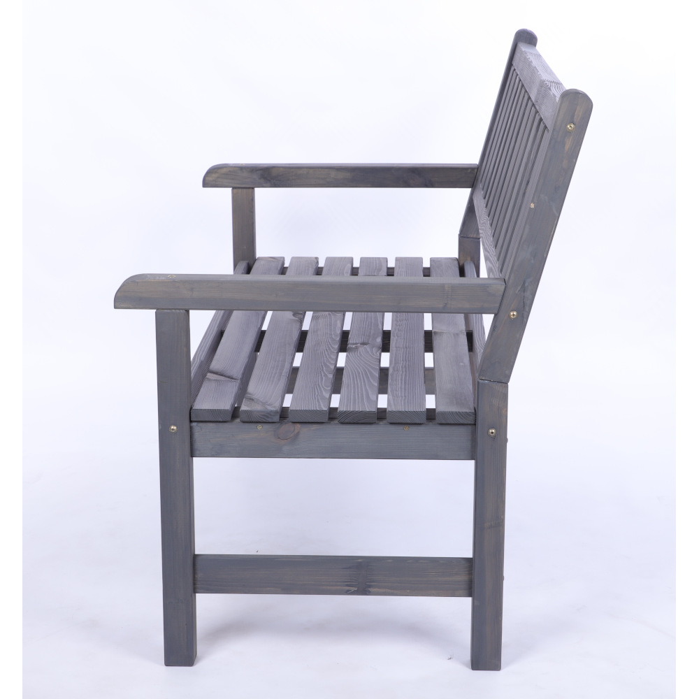 Ławka ogrodowa drewniana z oparciem podłokietniki dwuosobowa EKO DREWNO