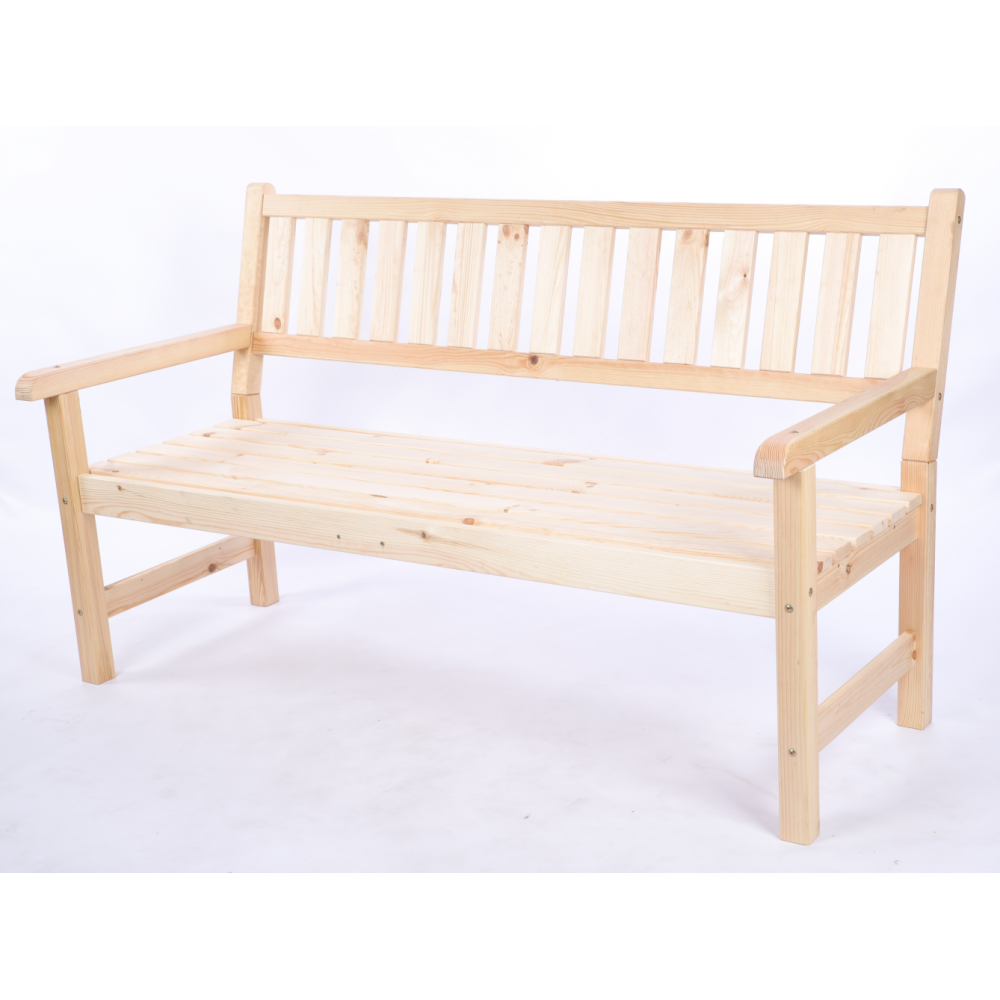 Ławka ogrodowa drewniana z oparciem podłokietniki trzyosobowa EKO DREWNO