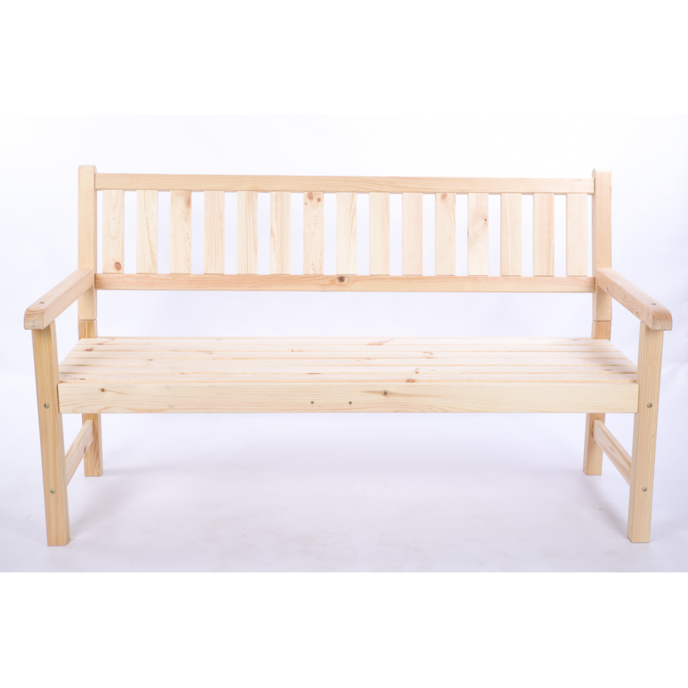 Ławka ogrodowa drewniana z oparciem podłokietniki trzyosobowa EKO DREWNO