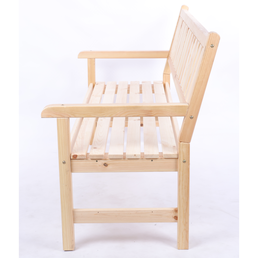 Ławka ogrodowa drewniana z oparciem podłokietniki trzyosobowa EKO DREWNO