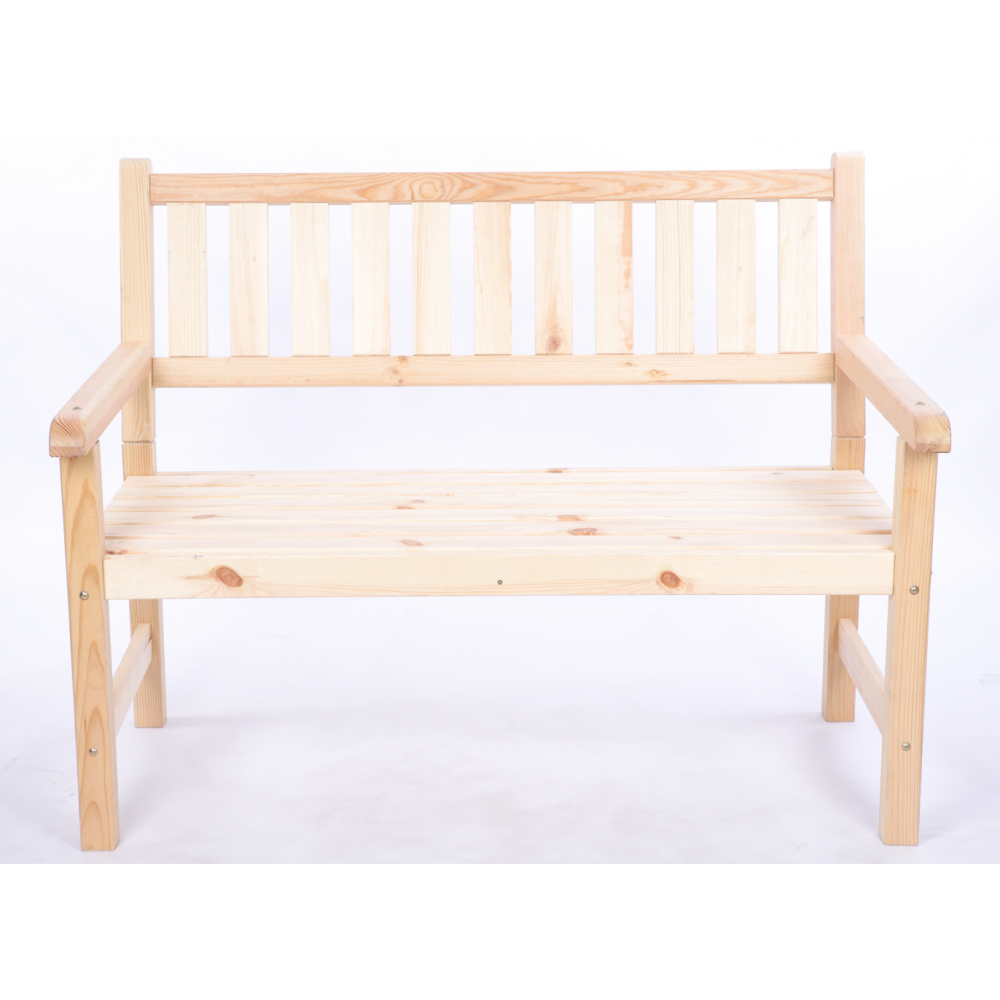 Ławka ogrodowa drewniana z oparciem POKROWIEC trzyosobowa EKO DREWNO