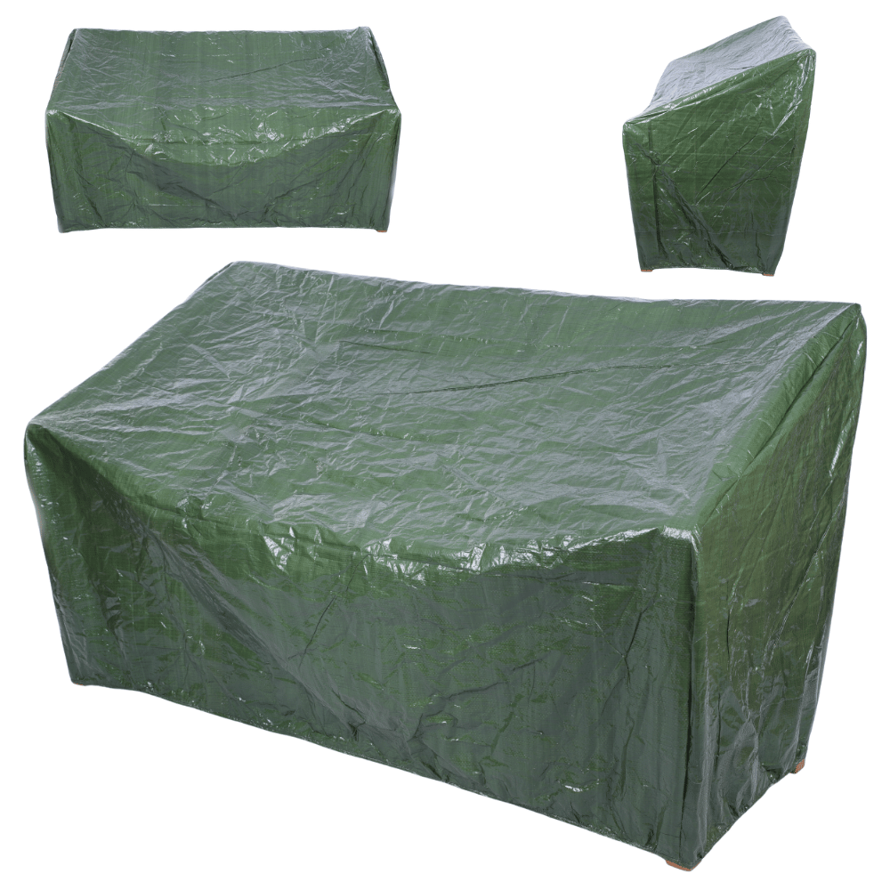 Ławka ogrodowa drewniana z oparciem POKROWIEC trzyosobowa IMPREGNAT