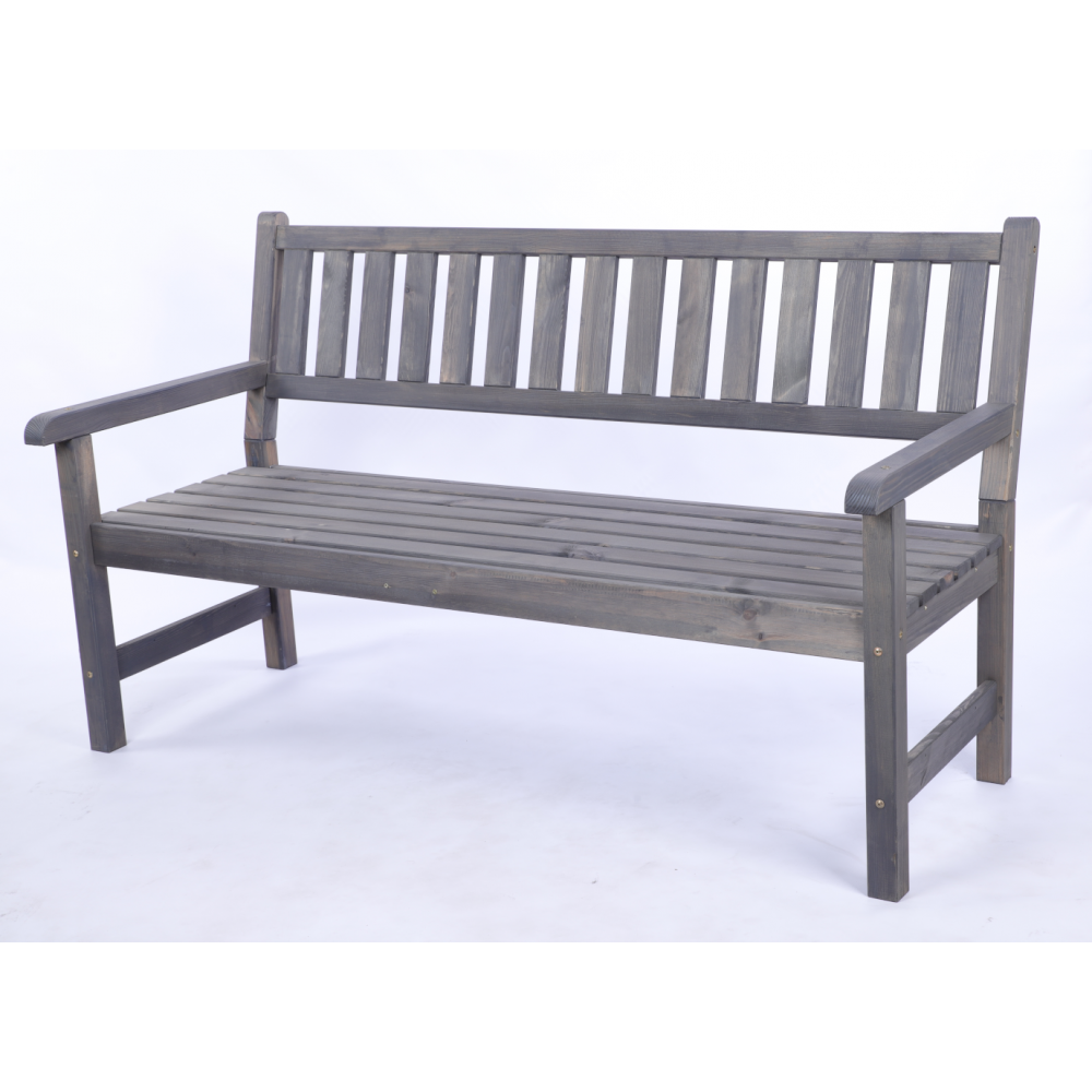 Ławka ogrodowa drewniana z oparciem POKROWIEC trzyosobowa EKO DREWNO