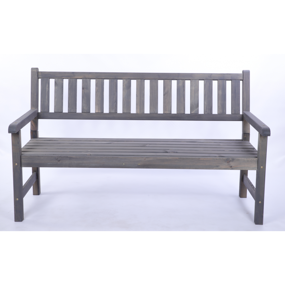 Ławka ogrodowa drewniana z oparciem POKROWIEC trzyosobowa EKO DREWNO