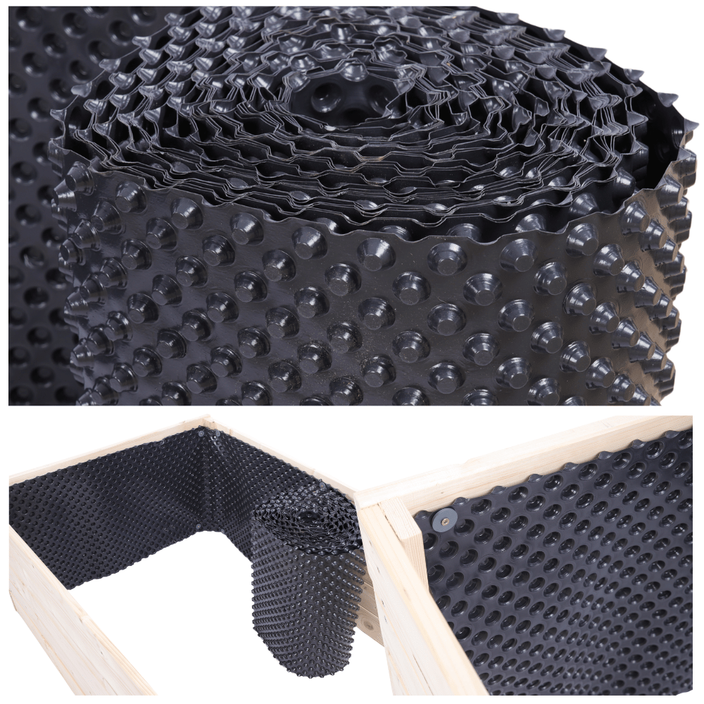 Folia kubełkowa do grządek z nadstawek ochrona desek wys.39cm dł. 2,7m