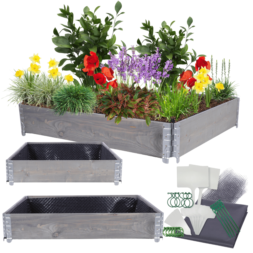 Skrzynia warzywniak FOLIA KUBEŁKI grządka podwyższona donica 20X120X100