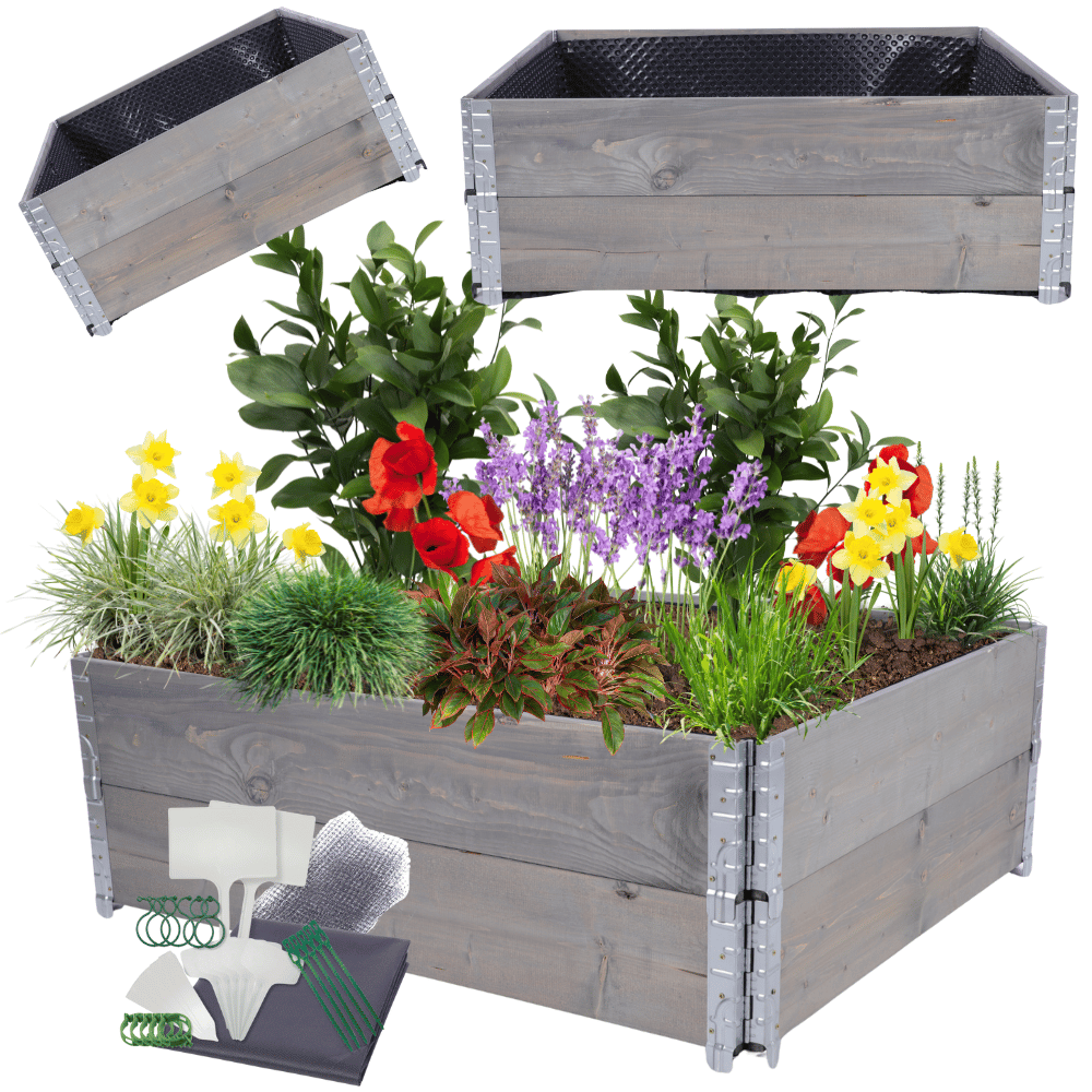 Skrzynia warzywniak FOLIA KUBEŁKI grządka podwyższona donica 40X120X100