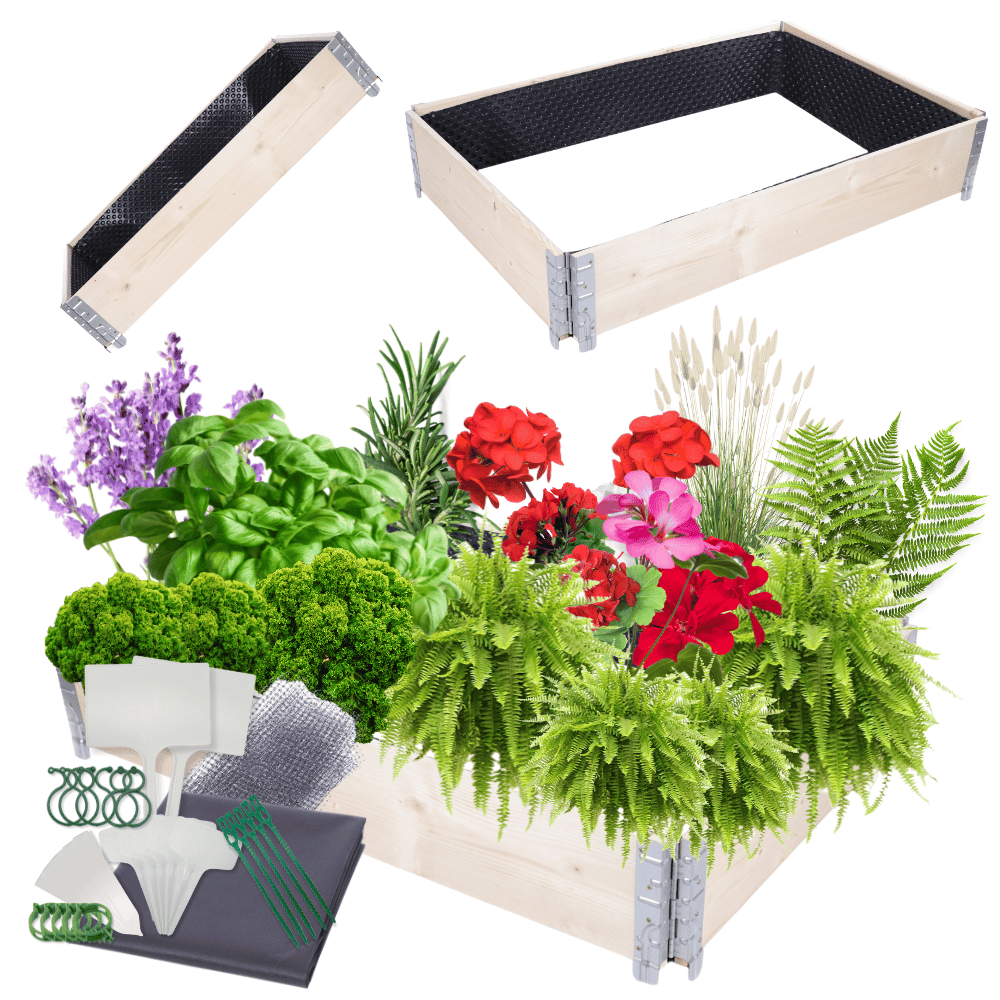 Skrzynia na warzywa FOLIA KUBEŁKI grządka podwyższona donica 20X120X80