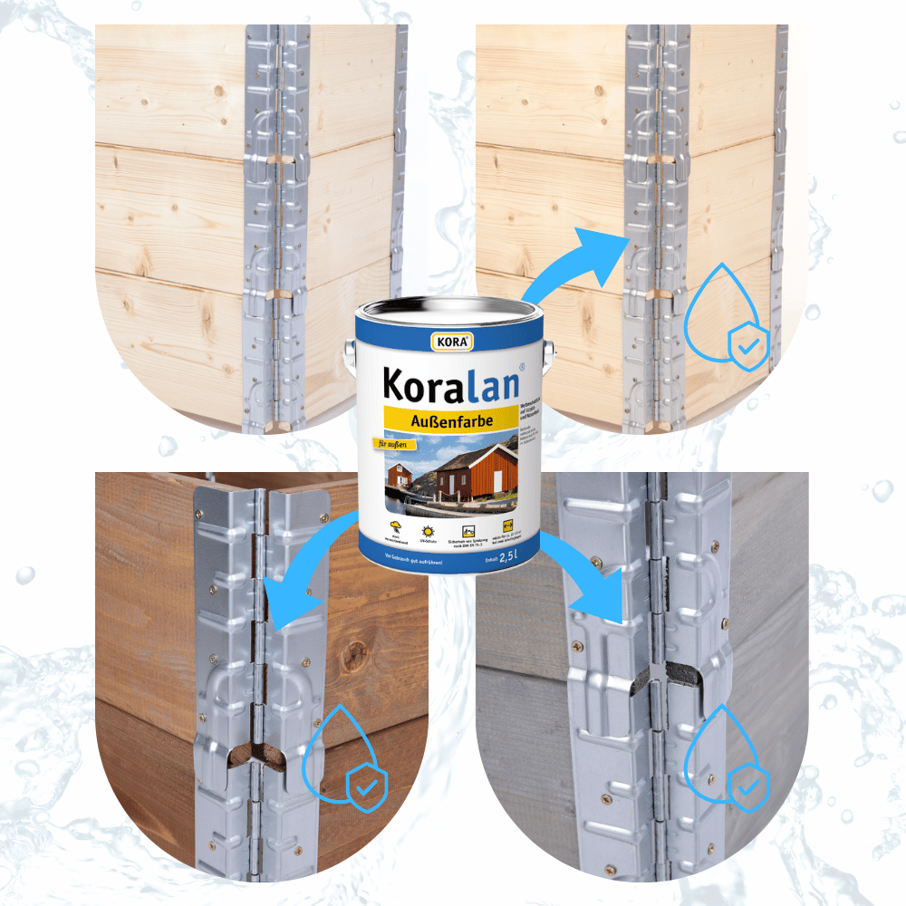 Skrzynia na warzywa FOLIA KUBEŁKI grządka podwyższona donica 20X120X80