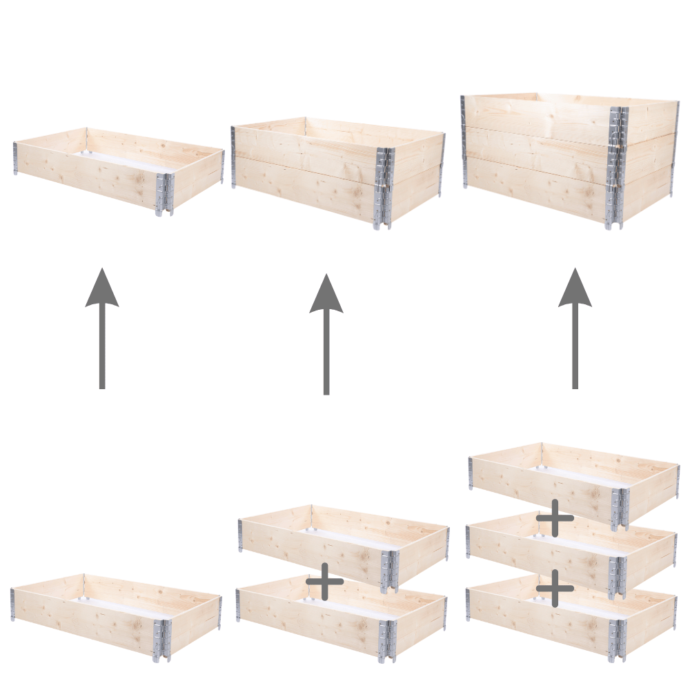 Skrzynia na warzywa FOLIA KUBEŁKI grządka podwyższona donica 40X120X80