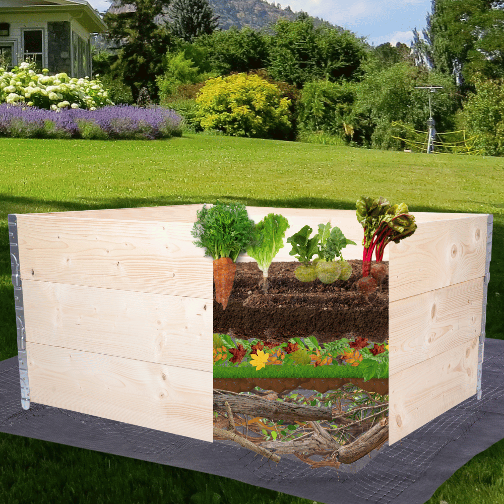 Skrzynia na warzywa FOLIA KUBEŁKI grządka podwyższona donica 40X120X80