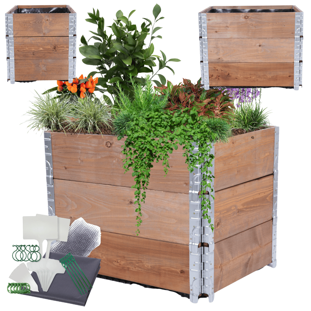 Skrzynia na warzywa FOLIA KUBEŁKI grządka podwyższona inspekt 60X60X80