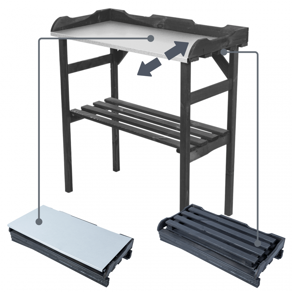 Stół do flancowania stół do grilla stolik ogrodowy do grillowania z półką