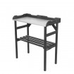 Stół do flancowania stolik do grilla stół do grillowania z półką ogrodowy