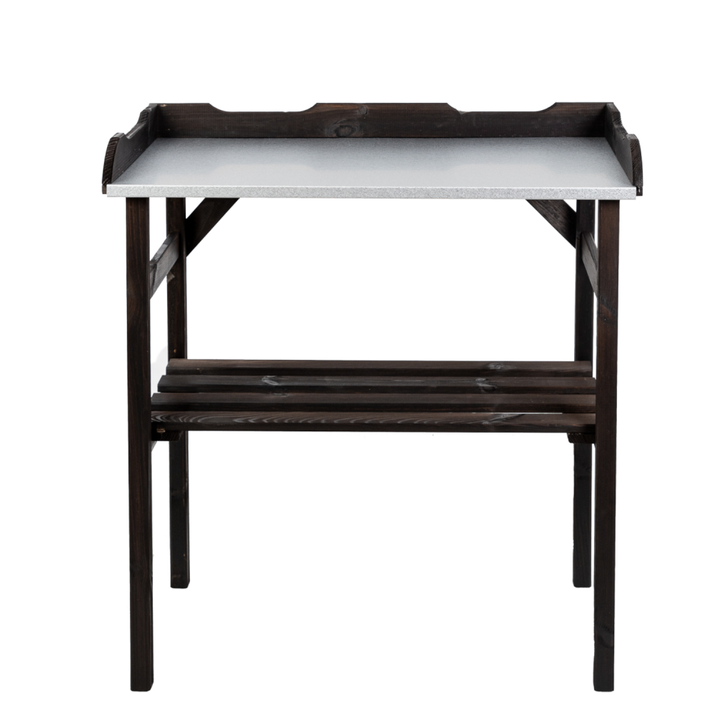 Stół do flancowania stół do grilla stolik ogrodowy do grillowania CZARNY