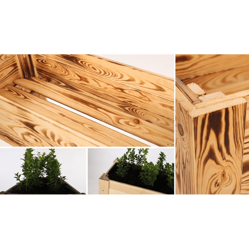 Ziołownik zielnik na nogach donica grządka warzywnik 80x34cm IMPREGNAT eko