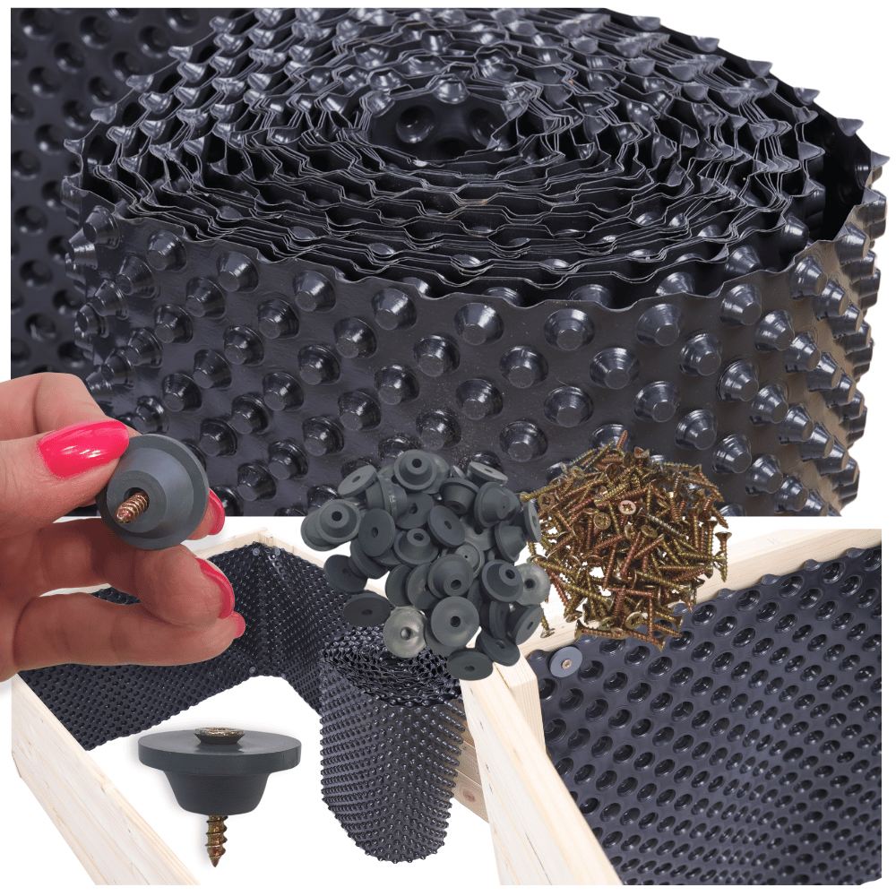 Folia kubełkowa do grządek z nadstawek MOCOWANIA wys.39cm dł. 2,7m