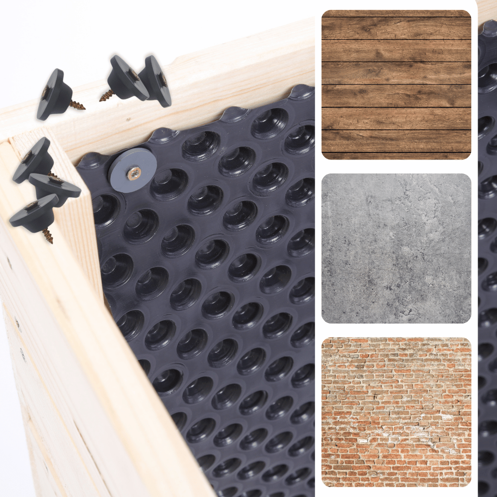 Folia kubełkowa do grządek z nadstawek MOCOWANIA wys.19cm dł. 3,9m