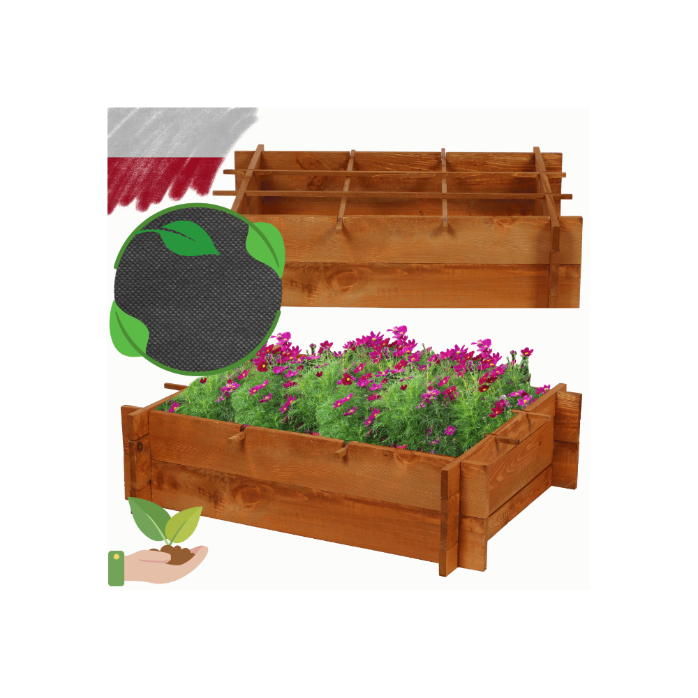 Skrzynia na warzywa zioła grządka podwyższona donica warzywnik 80x60cm ECO