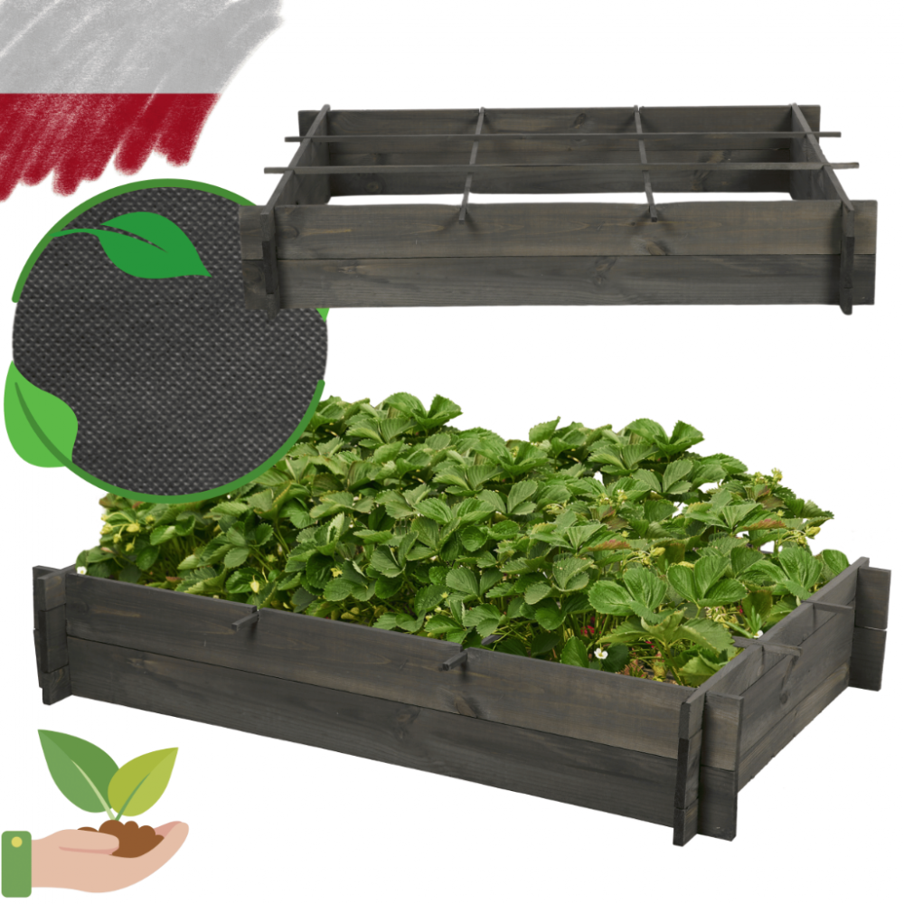 Skrzynia na warzywa zioła grządka podwyższona donica inspekt120x80cm ECO