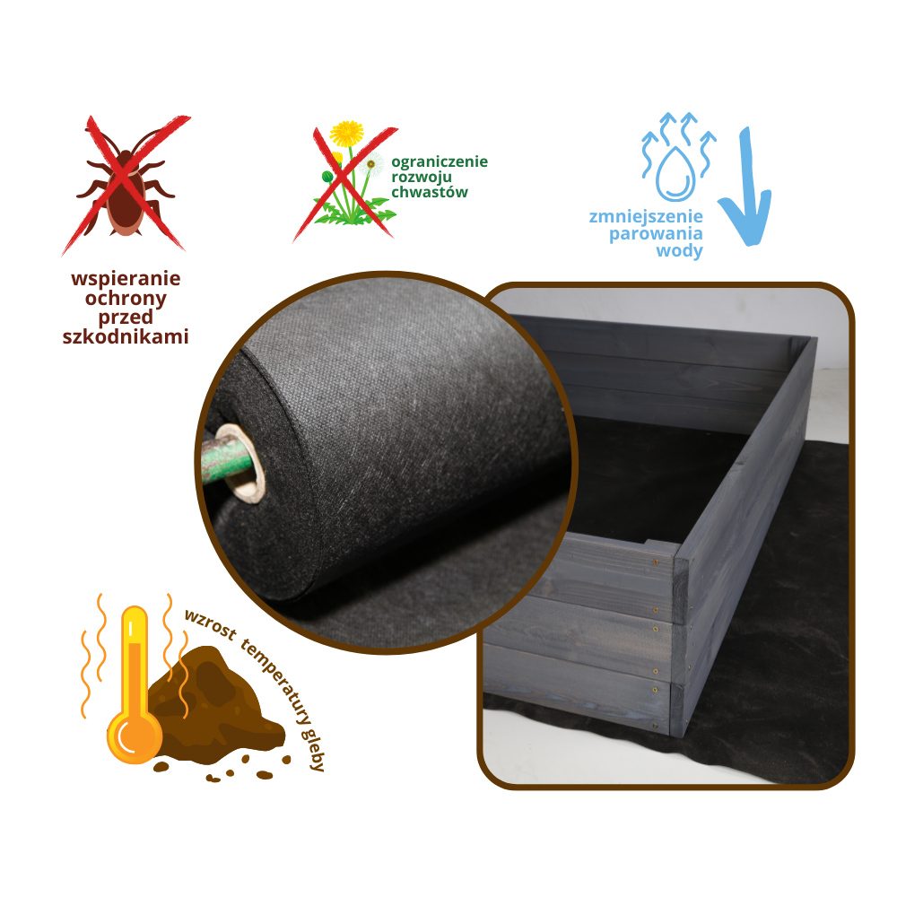 Skrzynia na warzywa zioła grządka podwyższona donica inspekt120x80cm ECO