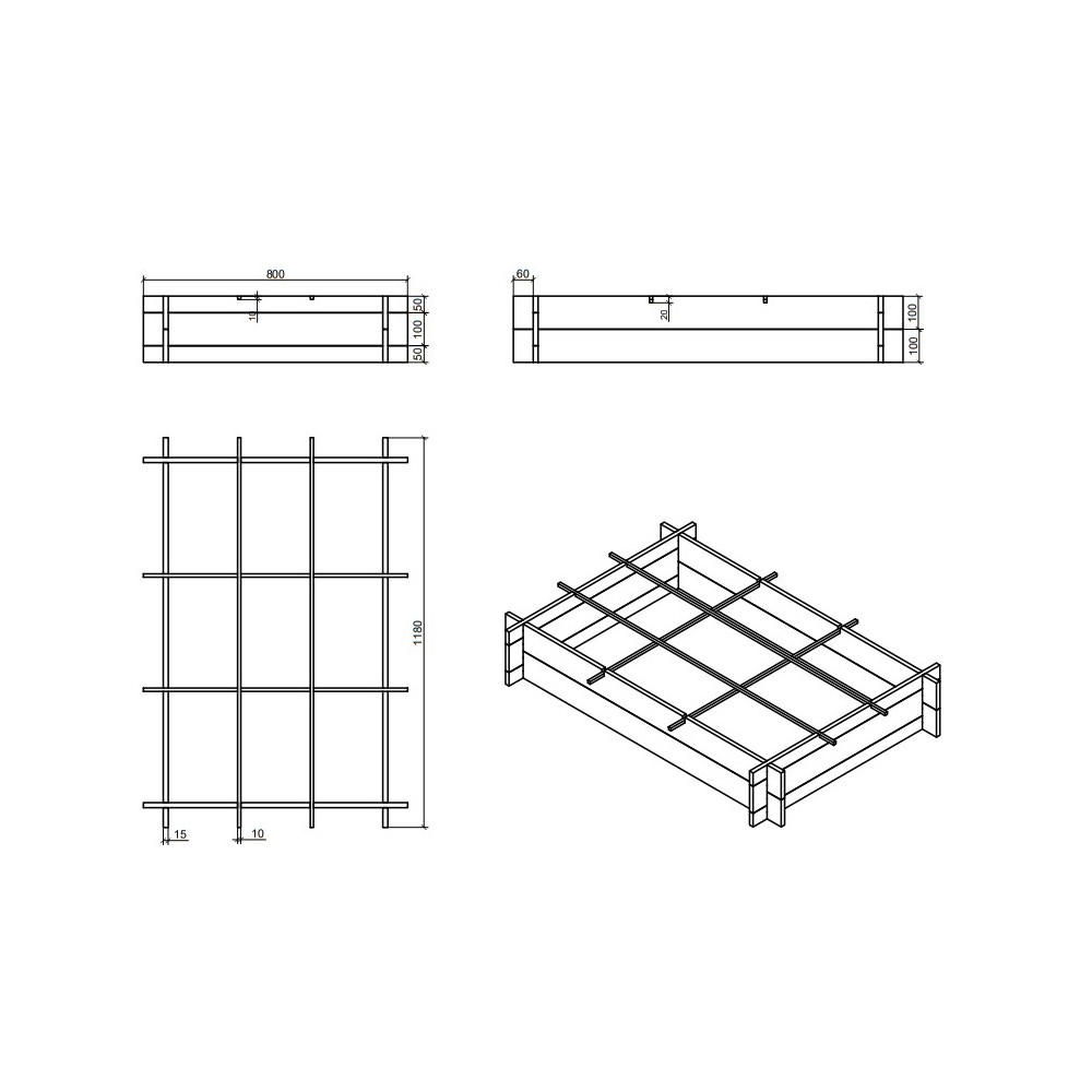 Skrzynia na warzywa zioła grządka podwyższona donica inspekt120x80cm ECO