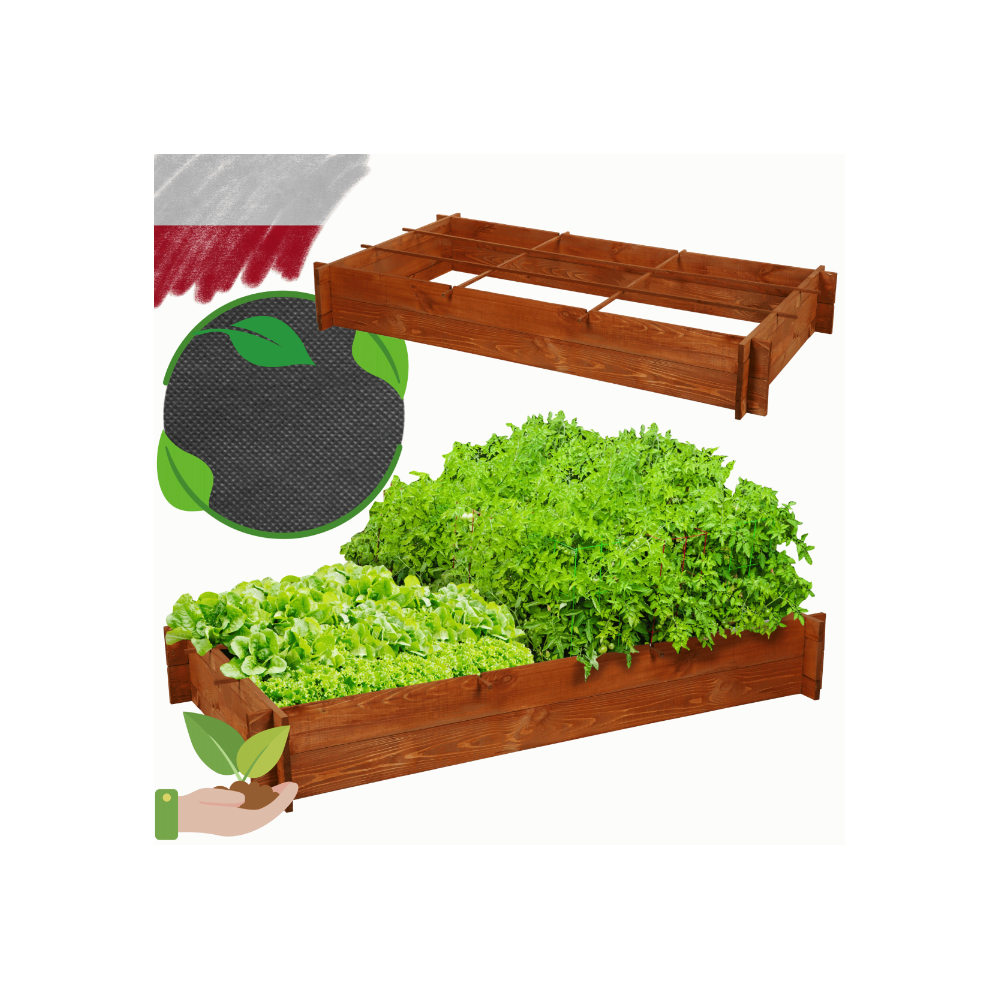 Skrzynia na warzywa zioła grządka podwyższona donica ziołownik 150x80cm ECO