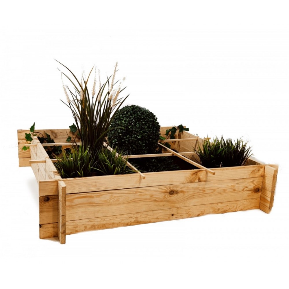 Skrzynia na warzywa zioła grządka podwyższona donica zielnik 100x100cm ECO