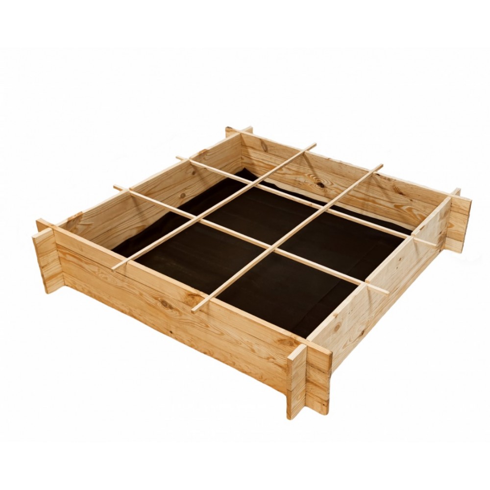 Skrzynia na warzywa zioła grządka podwyższona donica zielnik 100x100cm ECO