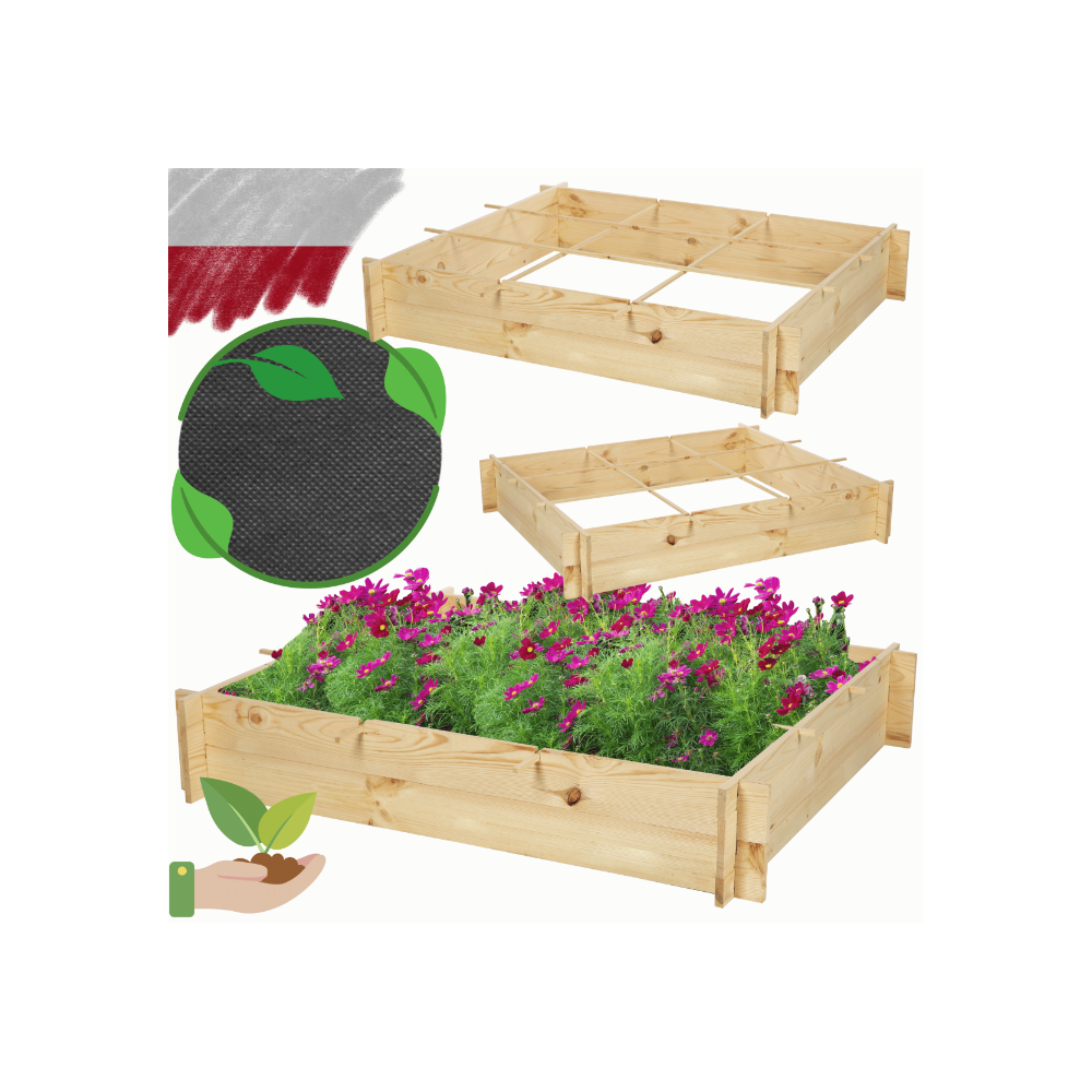 Skrzynia na warzywa zioła grządka podwyższona donica zielnik 120x100cm ECO