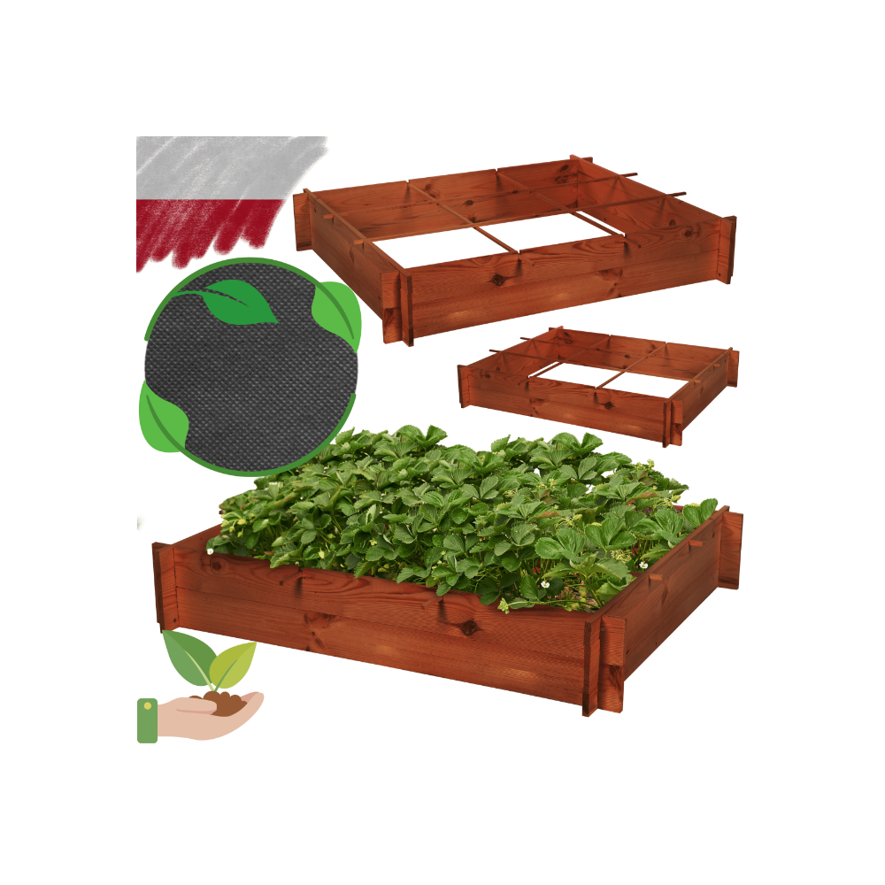 Skrzynia na warzywa zioła grządka podwyższona donica zielnik 120x100cm ECO