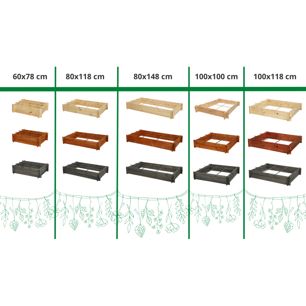 Skrzynia na warzywa zioła grządka podwyższona donica zielnik 120x100cm ECO