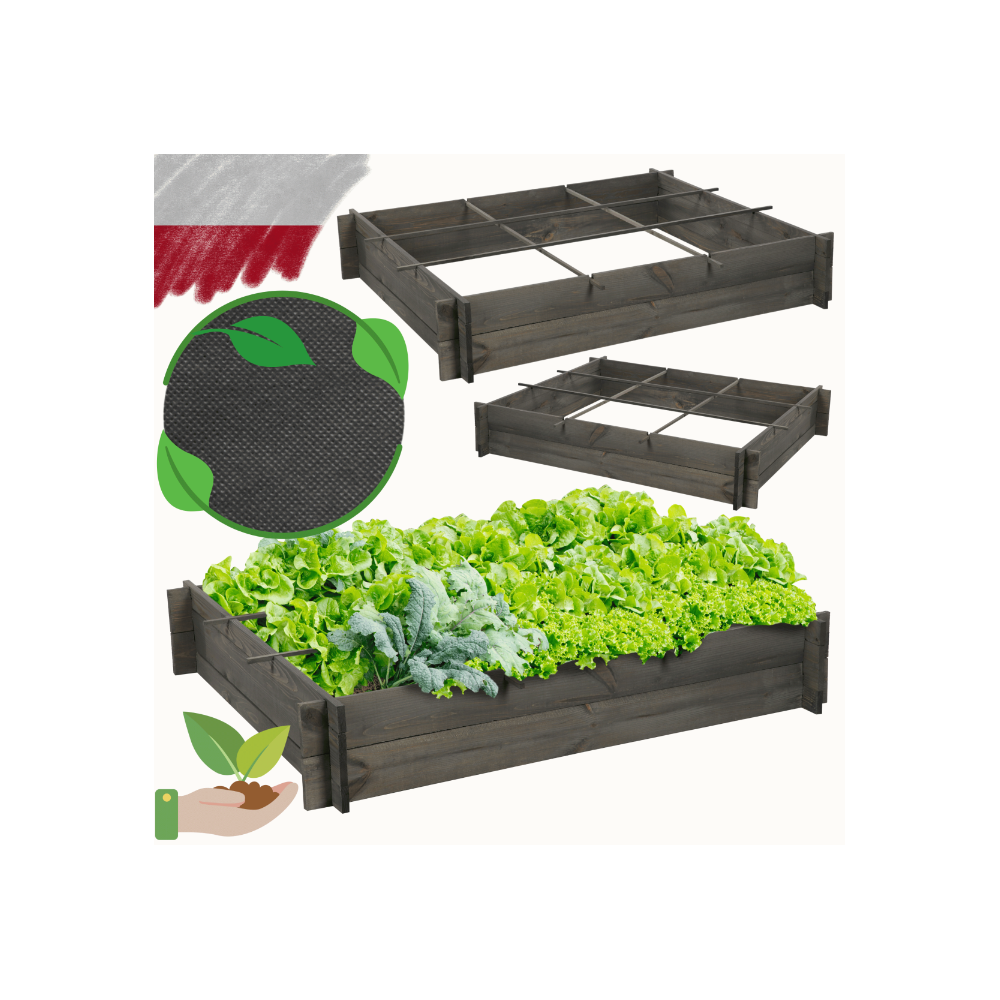Skrzynie na warzywa zioła grządka podwyższona skrzynia zielnik 120x100cm ECO