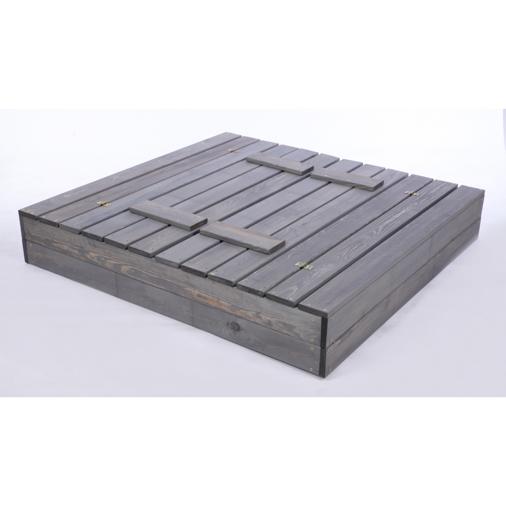 Piaskownica Z POKRYWĄ 120x120 z ławeczkami AGROWŁÓKNINA IMPREGNOWANA EKO