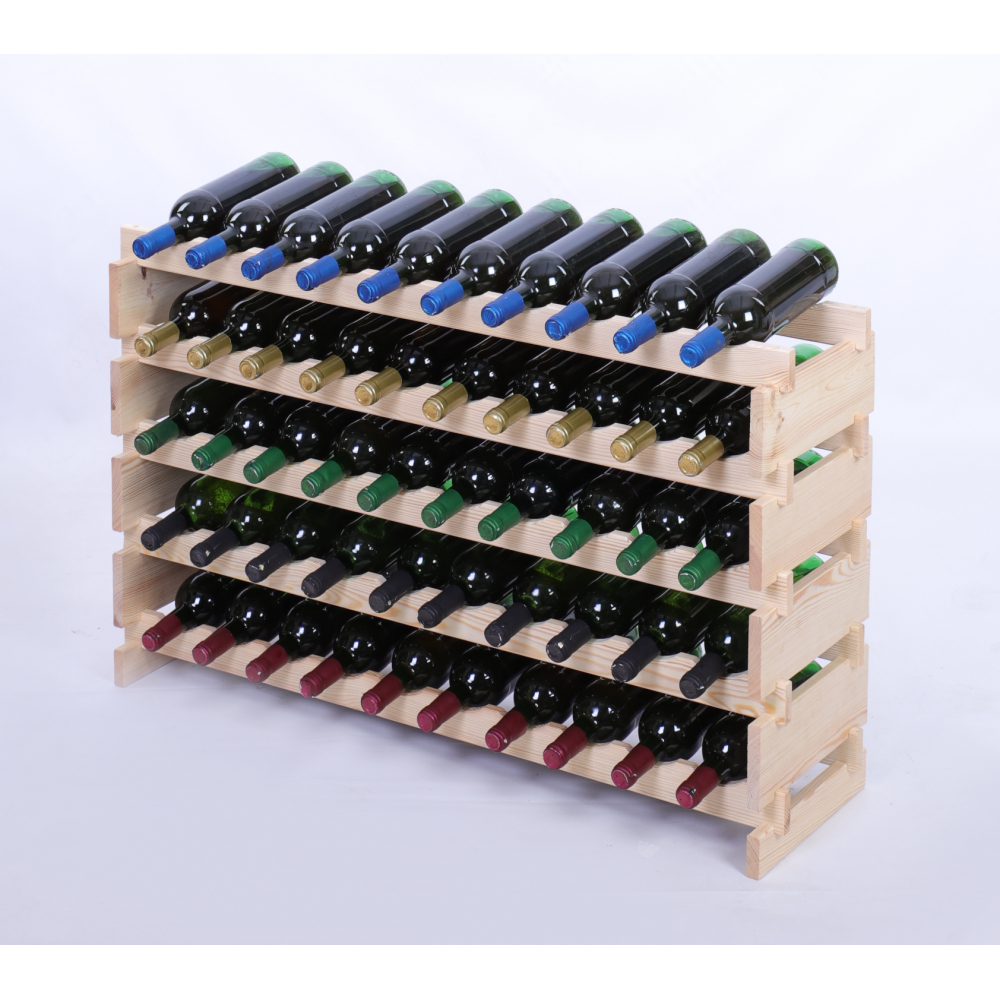 Stojak na wino regał modułowy na butelki 5x10 but BUDUJ JAK KLOCKI EKO