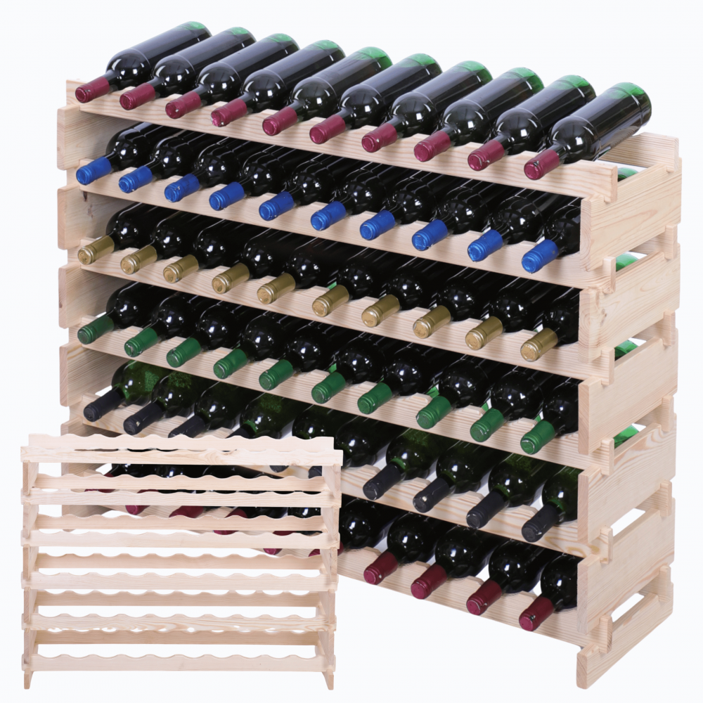 Stojak na wino regał modułowy na butelki 6x10 but BUDUJ JAK KLOCKI EKO