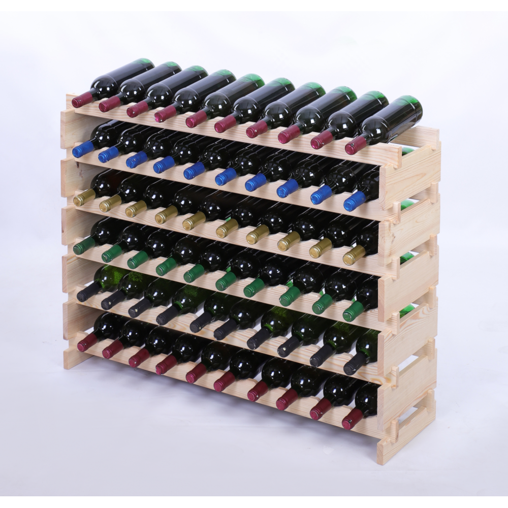 Stojak na wino regał modułowy na butelki 6x10 but BUDUJ JAK KLOCKI EKO
